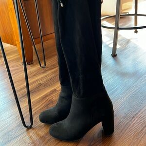 Over the knee lace up boots